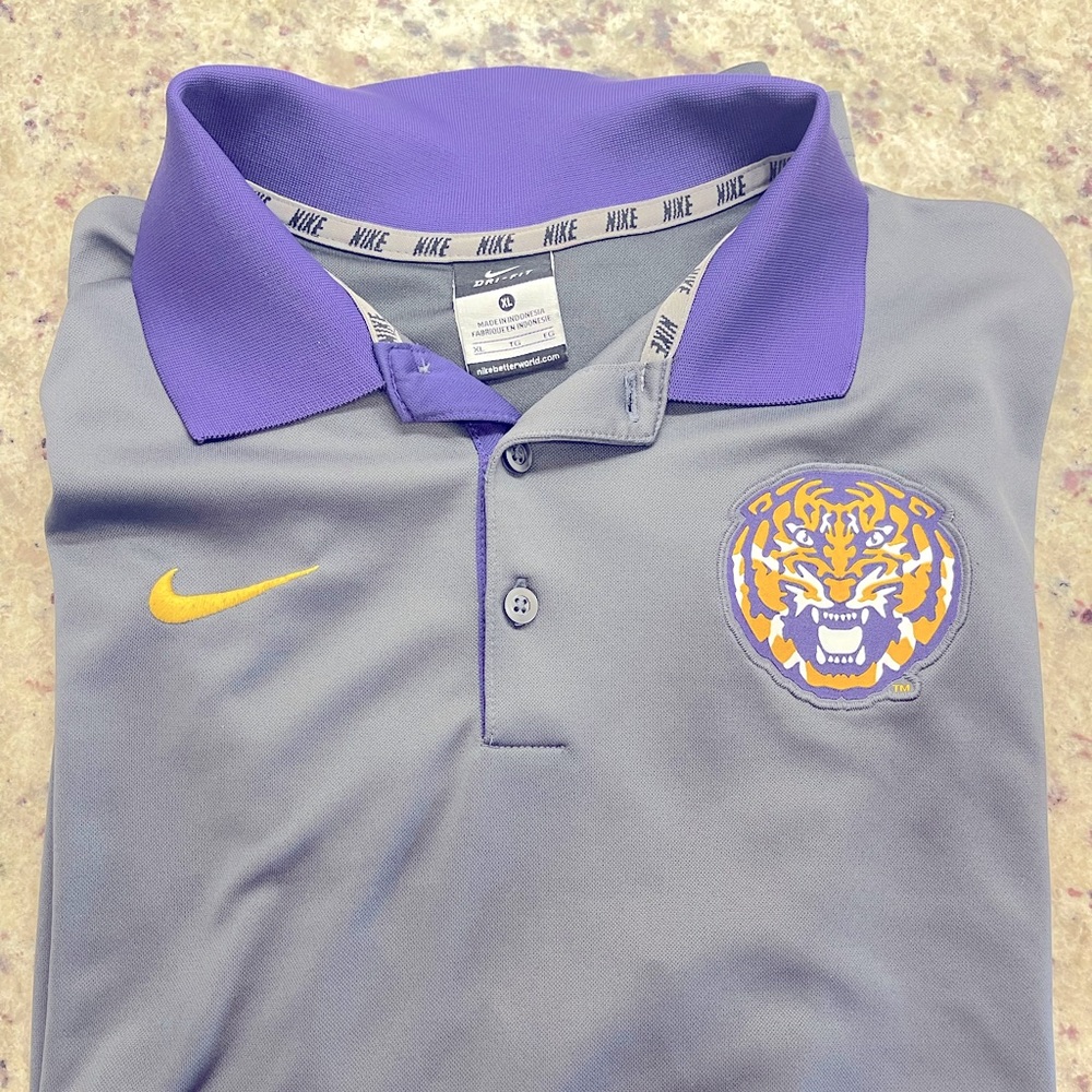 LSU Nike Dri-Fit Polo XL